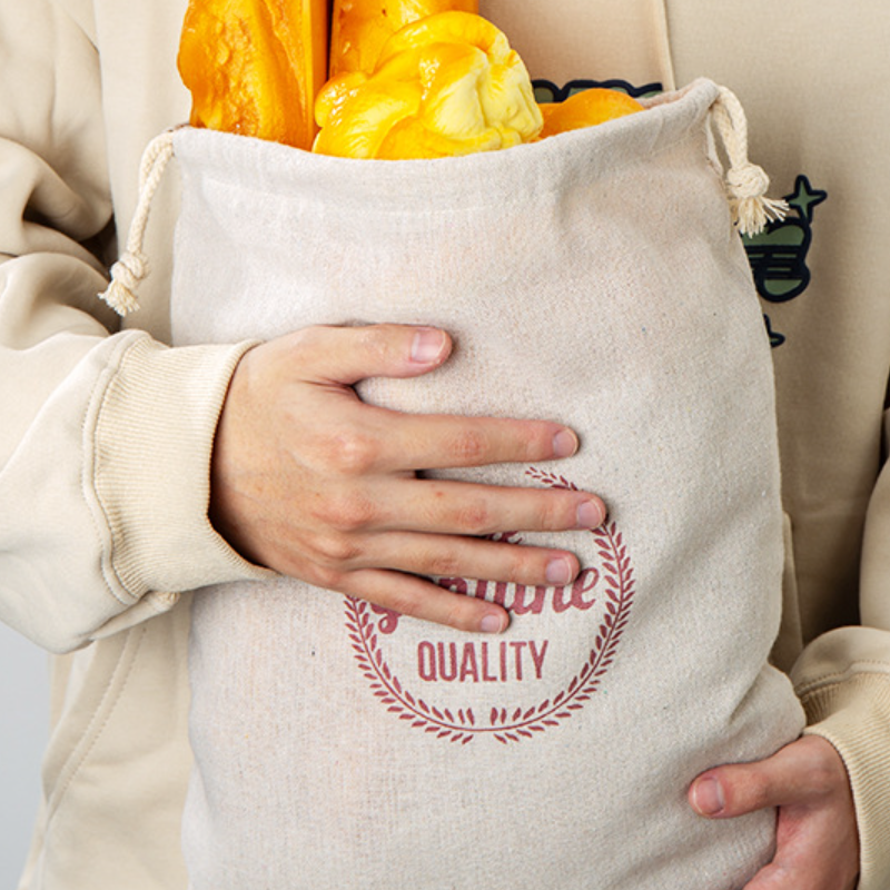 Beeswax Food Wrap - Organic Cotton Linen Bread Bags –