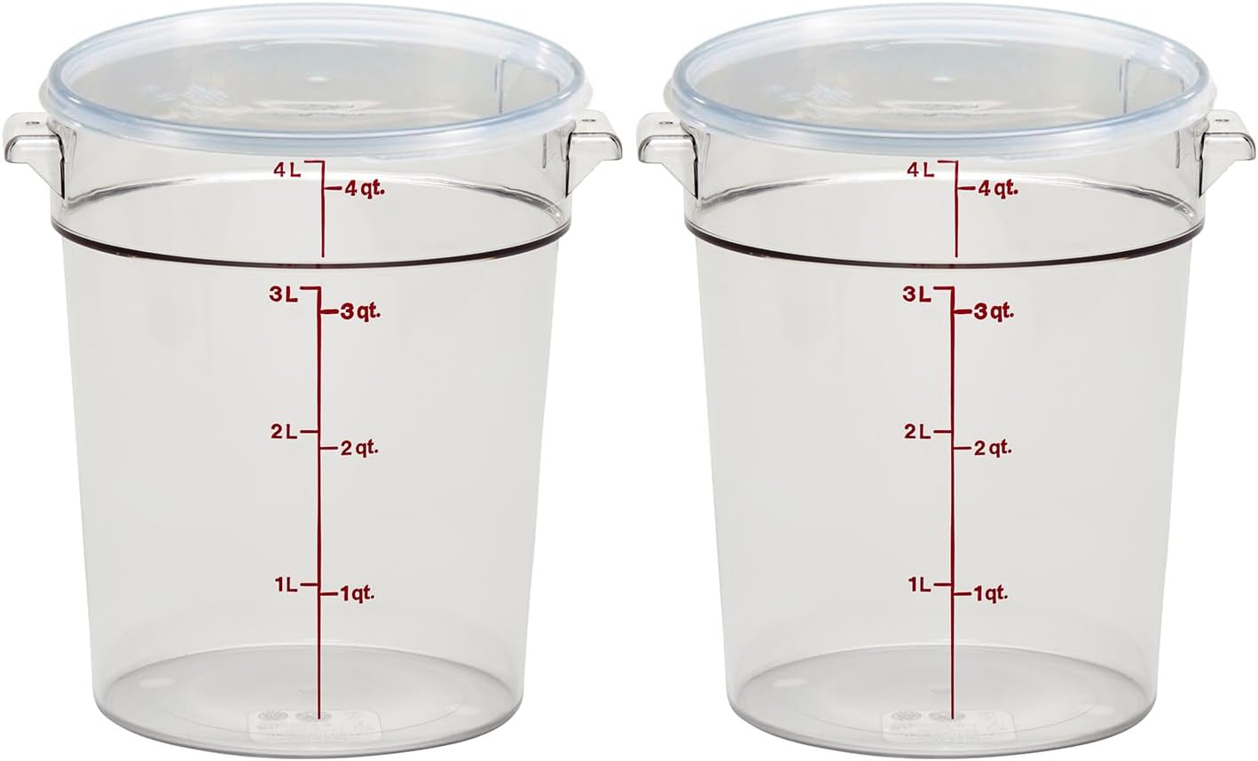Food Storage 4 Quart - Food Storage Container with Lid (2