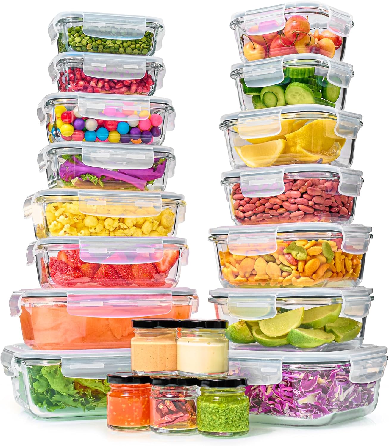 Storage Food Prep - 40pc Glass Food Storage Containers with