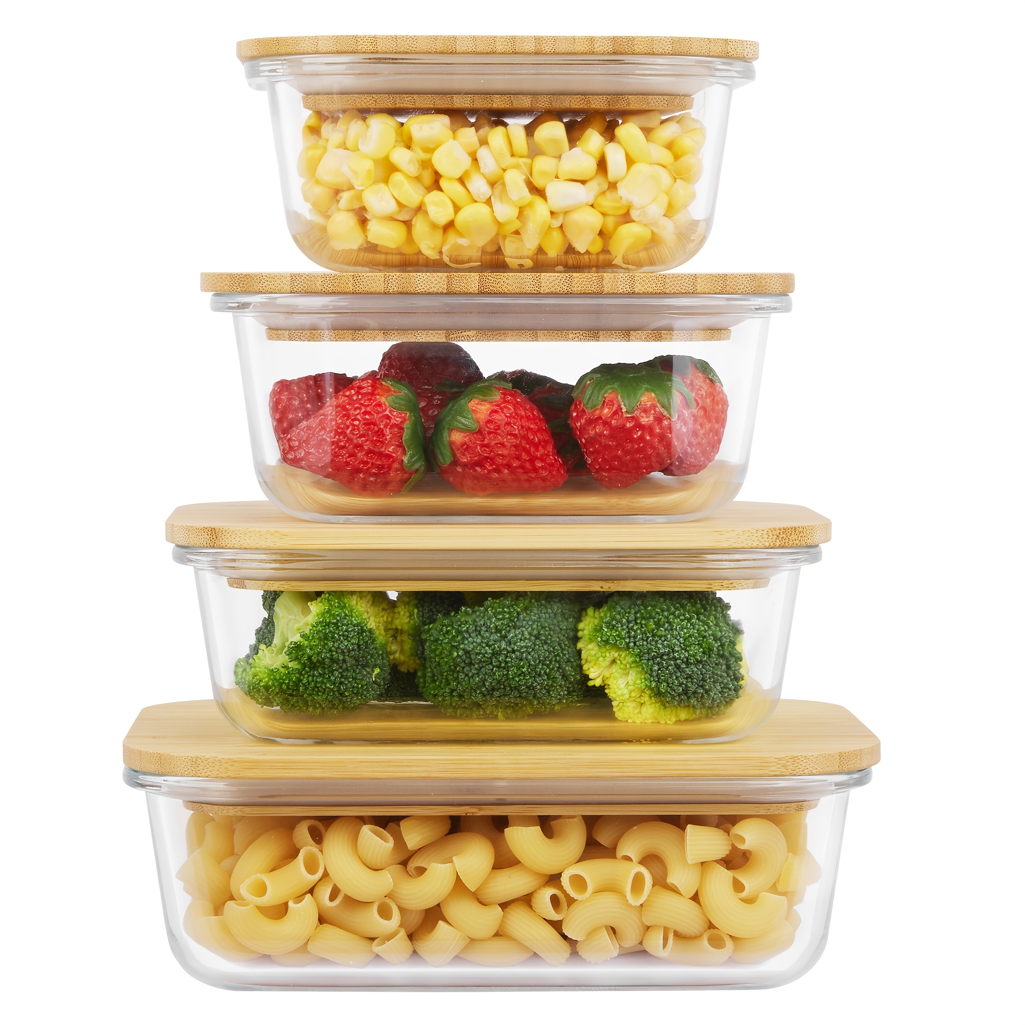 Storage Food Prep - 8pcs(4pcs Containers And 4pcs Lids) Food