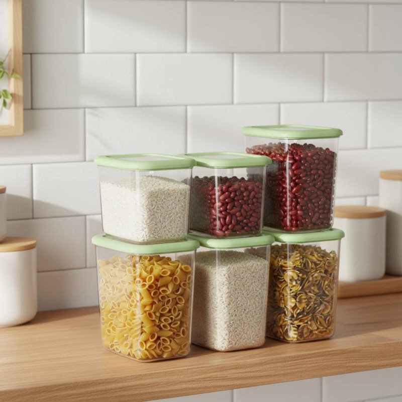 Food Storage For Pantry - 6 Pieces Airtight Food Storage Container