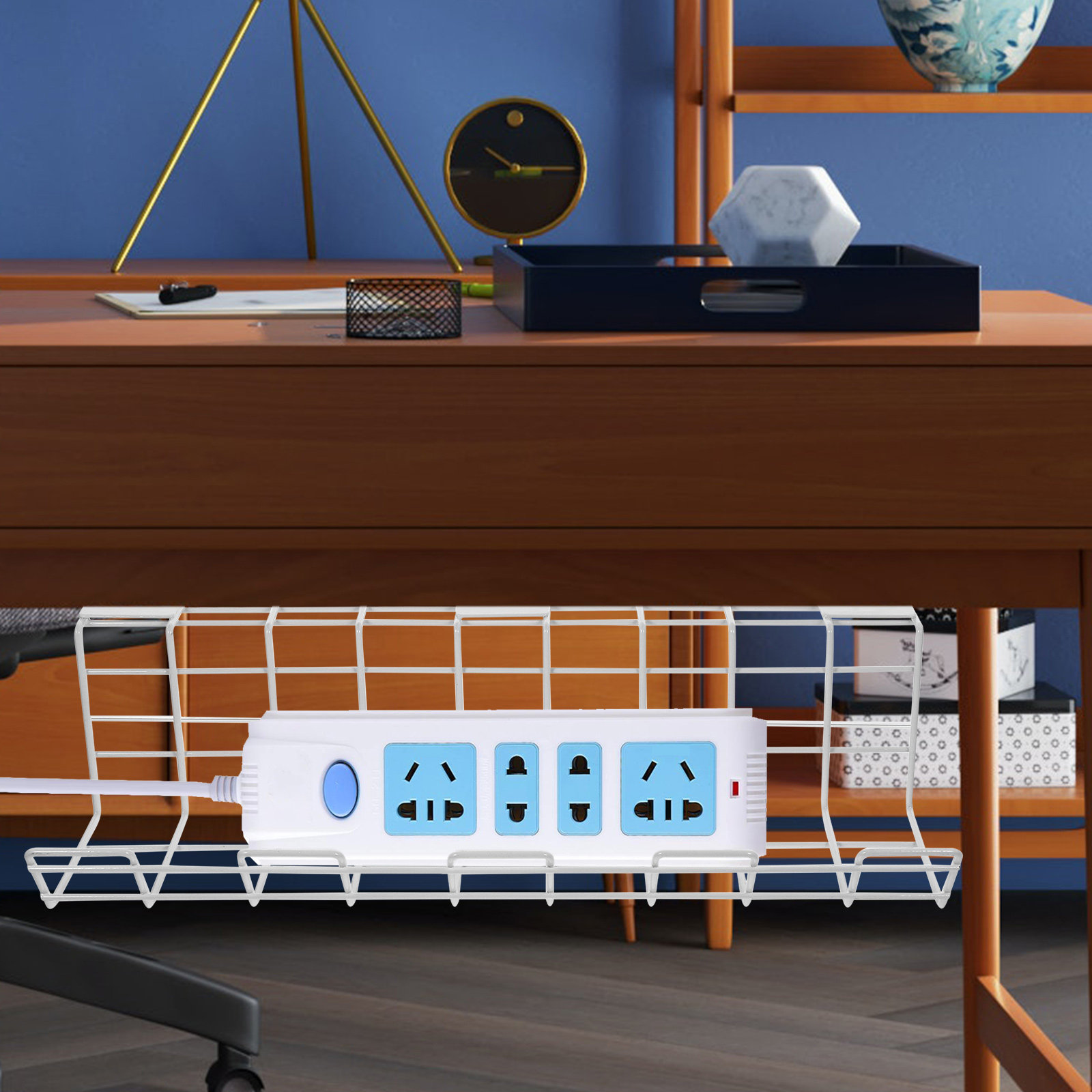 Food Storage Home - 2Pcs Under Desk Cable Management Racks