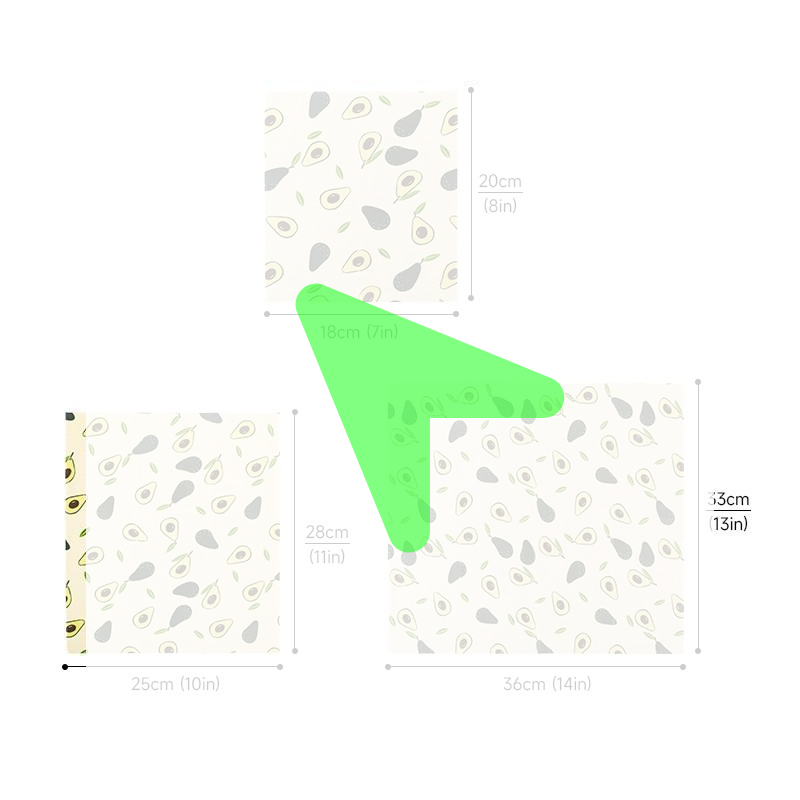 Beeswax Food Wrap - 3sheets Beeswax Food Wrap Roll Reusable