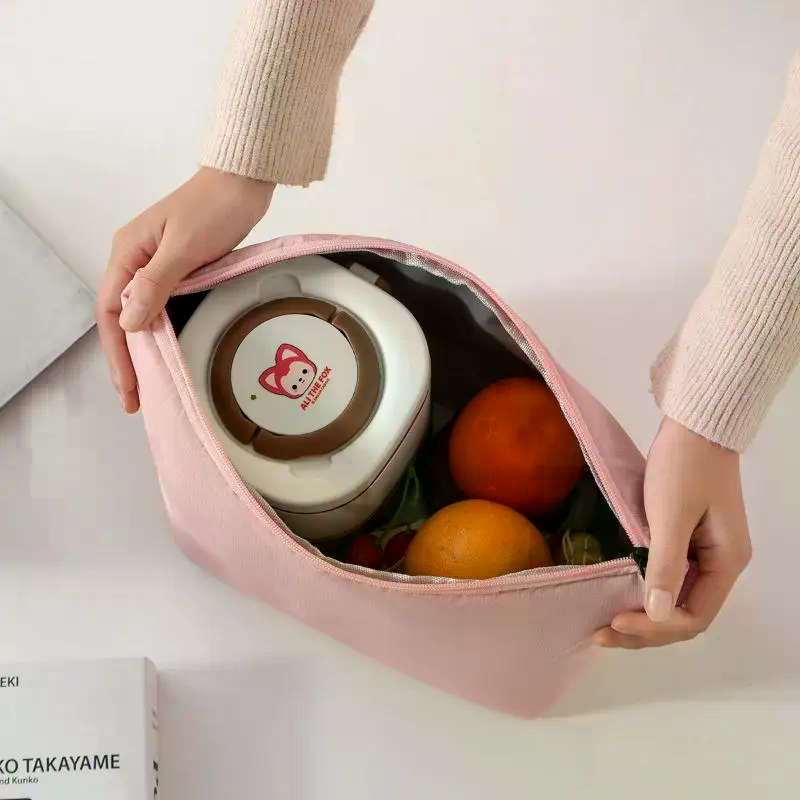 Food Storage Aluminum - NEW!Insulated Lunch Bag Solid Color Aluminum
