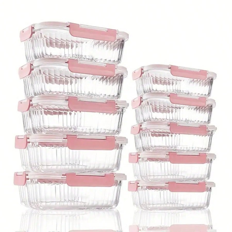 Food Storage With Lids - SHElN Glass Food Storage Container 10-Piece