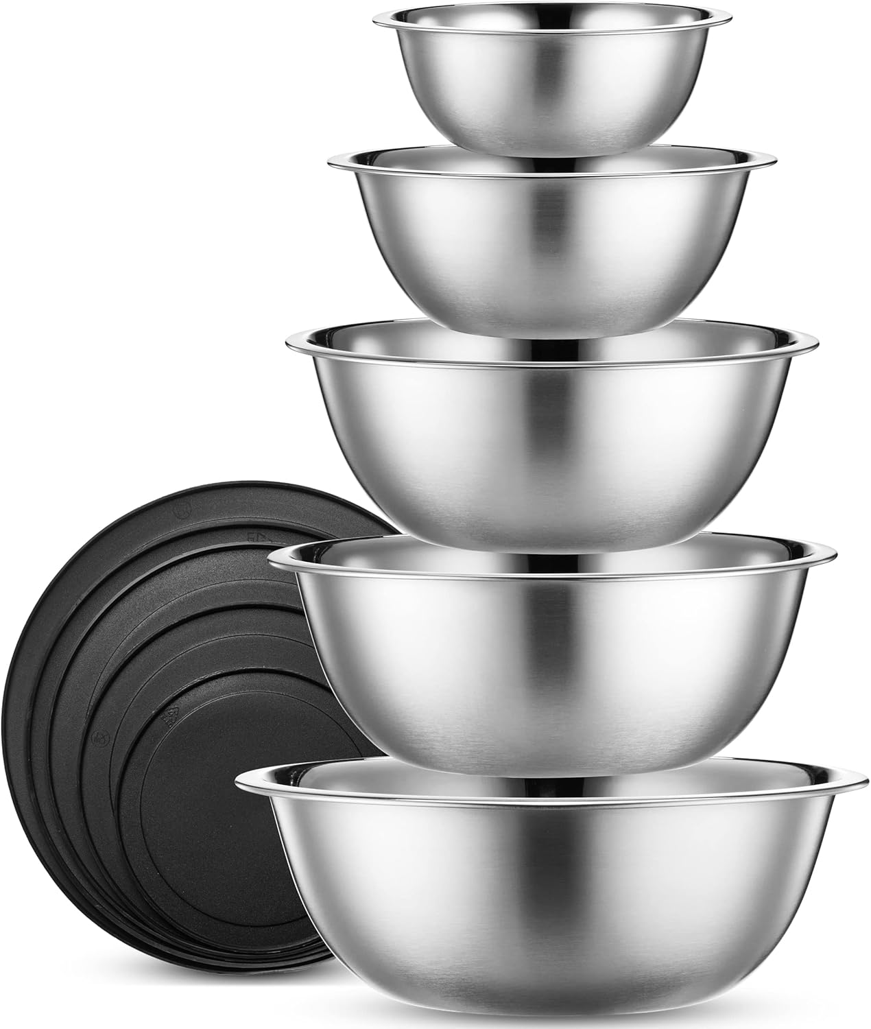 Storage Food Prep - 10-Piece Stainless Steel Mixing Bowl Set