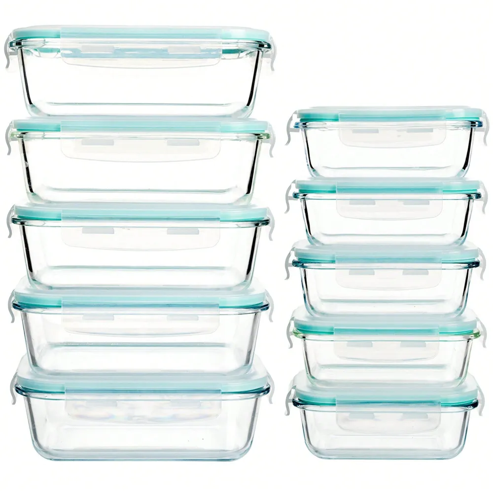 Food Storage Home - Pieces Glass Meal Prep Containers With