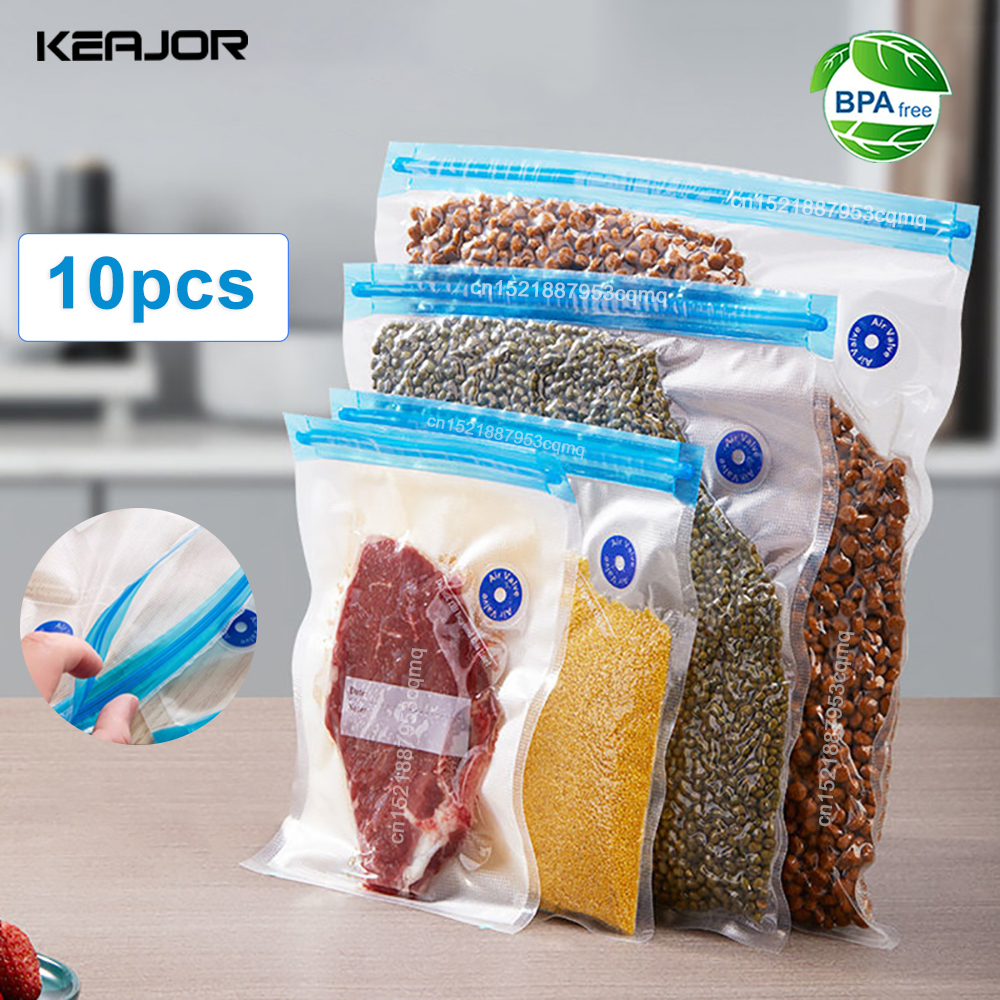Food Storage Reusable Bags - Vacuum Bags 10pcs Food Vacuum Packaging