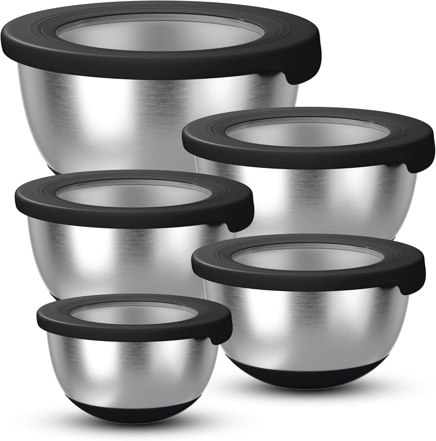 Storage Food Prep - Stainless Steel Mixing Bowls with Lids,