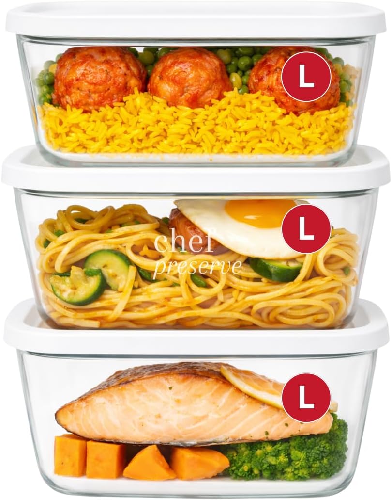 Storage Food Prep - Vacuum Seal Glass Containers Set of