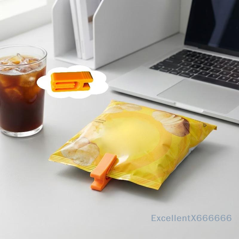 Food Storage Reusable Bags - Kitchen Snack Bag Seal Clips Airtight