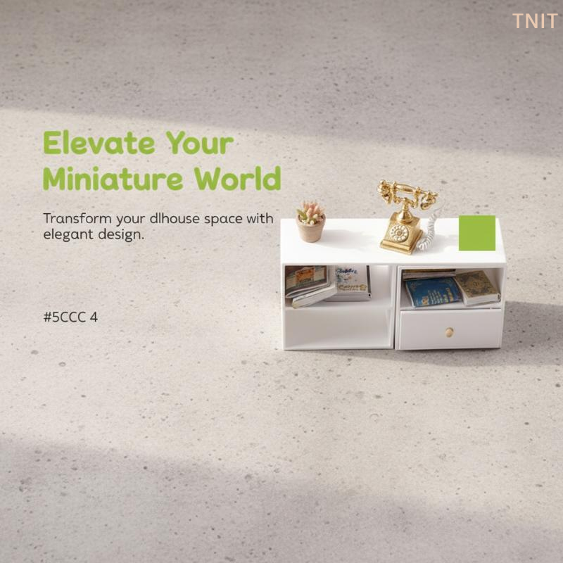 Food Storage Cabinet - 1Pcs 1/12 Dollhouse Storage Cabinet TV