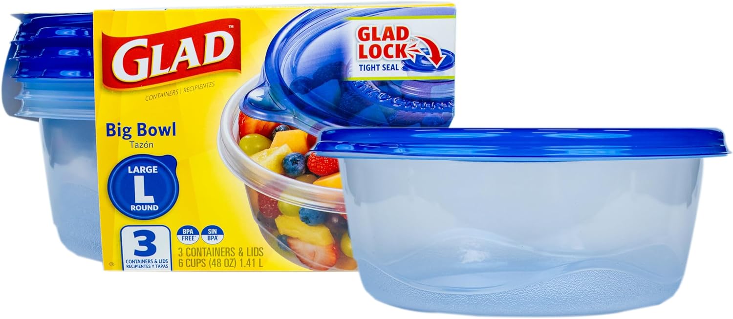 Storage Food Prep - 48 oz Round Food Storage Containers