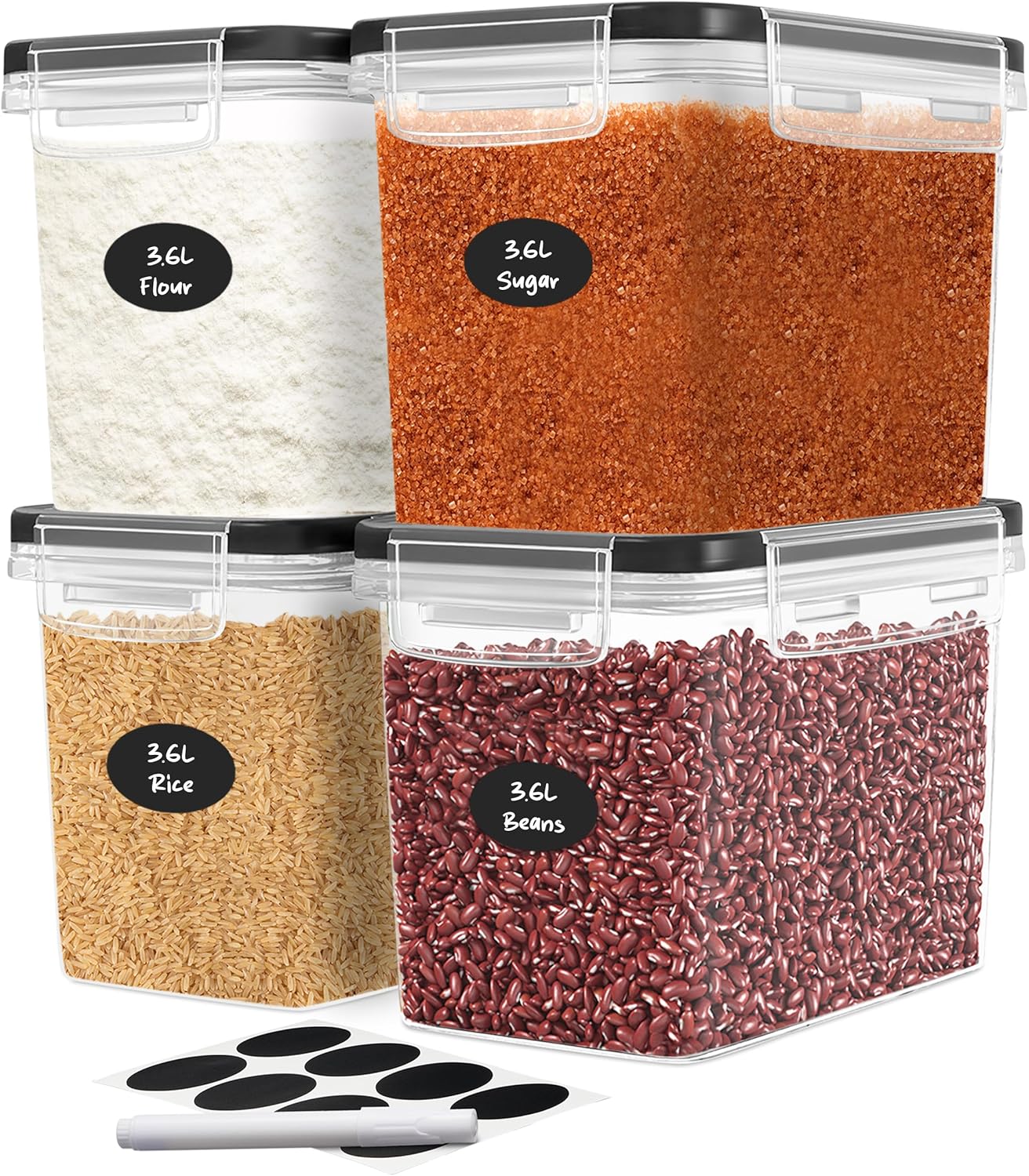 Food Storage For Pantry - Flour Sugar Storage Containers Set of