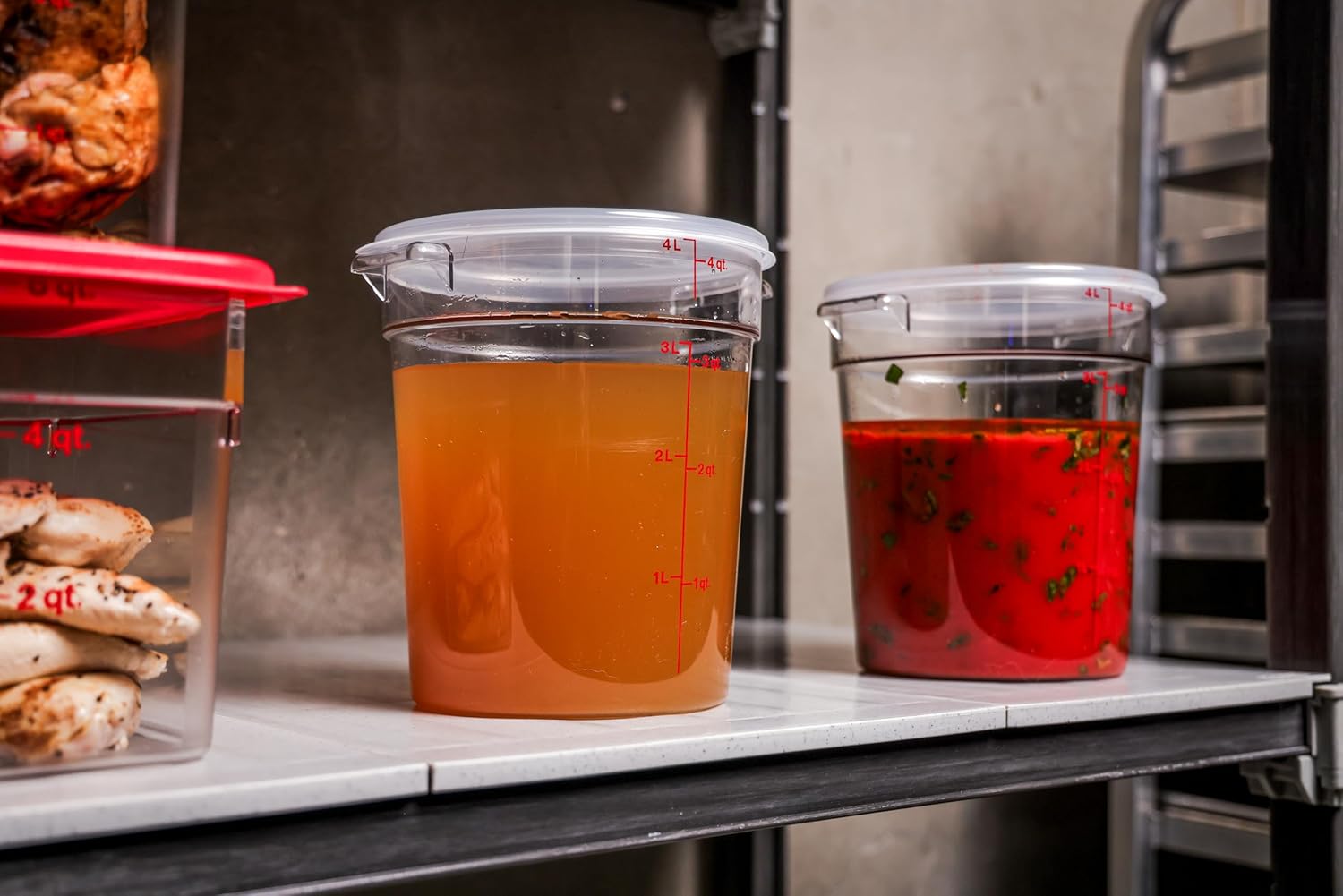Food Storage Container with Li - Food Storage 4 Quart のレビューと価格