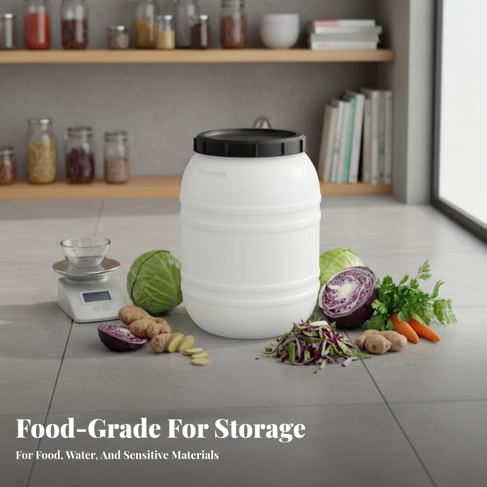 Food Grade Plastic Barrel Airt - Food Storage With Lids のレビューと価格