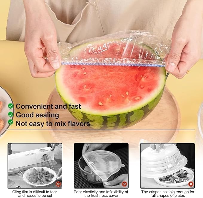 100pcs Disposable Plastic Wrap - Best Food Storage のレビューと価格