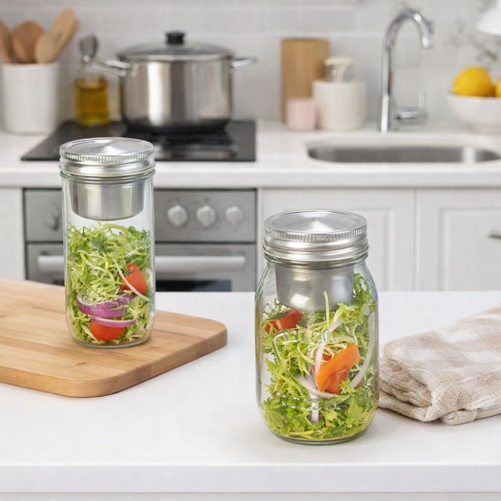 Portable 16/24 Oz Salad Glass  - Storage Food Prep のレビューと価格