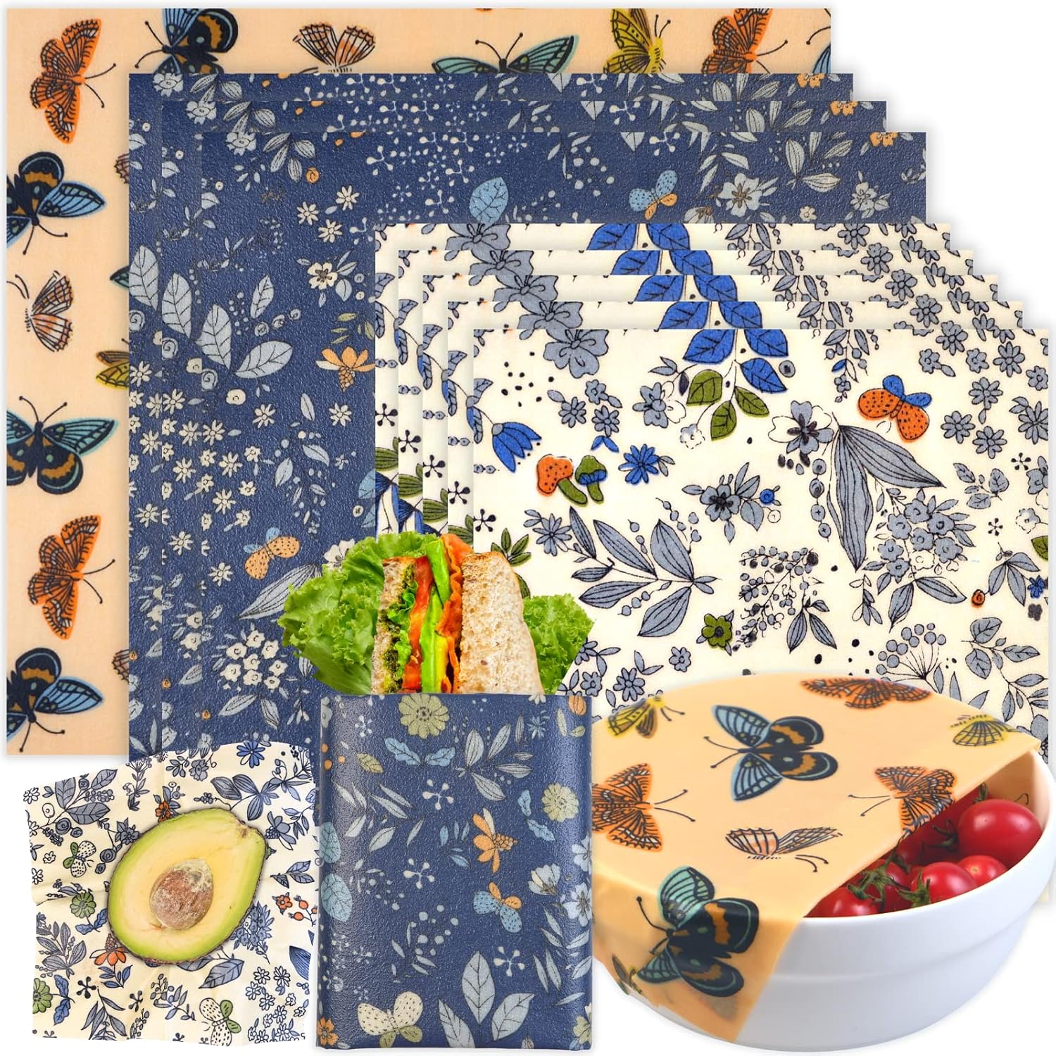 Reusable Beeswax Food Wraps 9  - Beeswax Food Wrap のレビューと価格