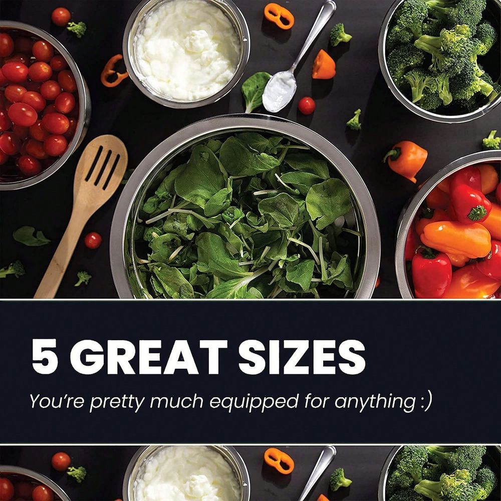 Steel Mixing Bowl 5Piece Set,  - Food Storage Home のレビューと価格