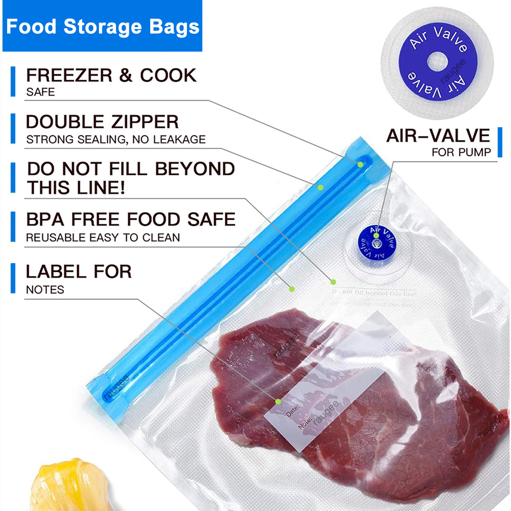 Vacuum Bags Reusable Food Vacu - Food Storage Reusable Bags のレビューと価格