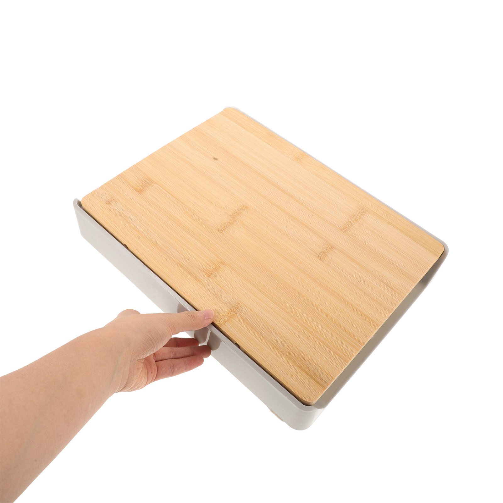 Bamboo Cutting Board with Pull - Storage Food Prep のレビューと価格