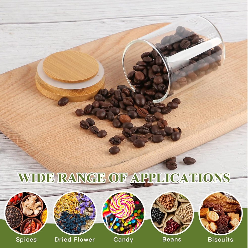 4oz Glass Spice Jars with Bamb - Food Storage Drums のレビューと価格