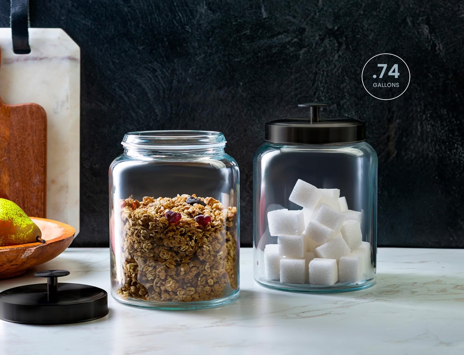 Glass Kitchen Canister Set, Fo - Food Storage For Pantry のレビューと価格