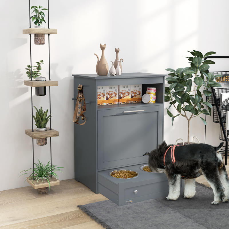 PawHut Pet Feeder Station Stor - Food Storage Cabinet のレビューと価格