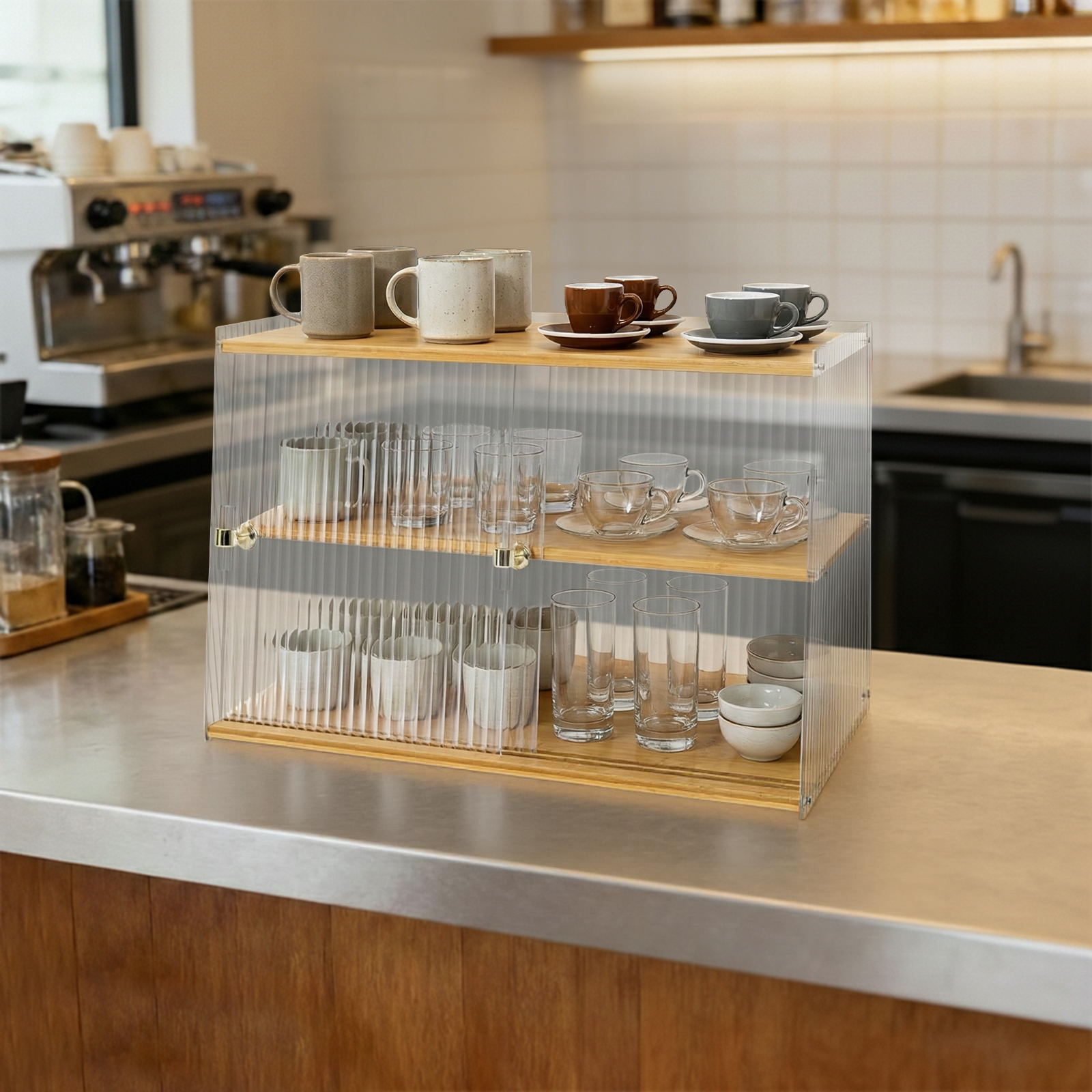 Cup Storage Rack, Bamboo Sideb - Food Storage For Room のレビューと価格