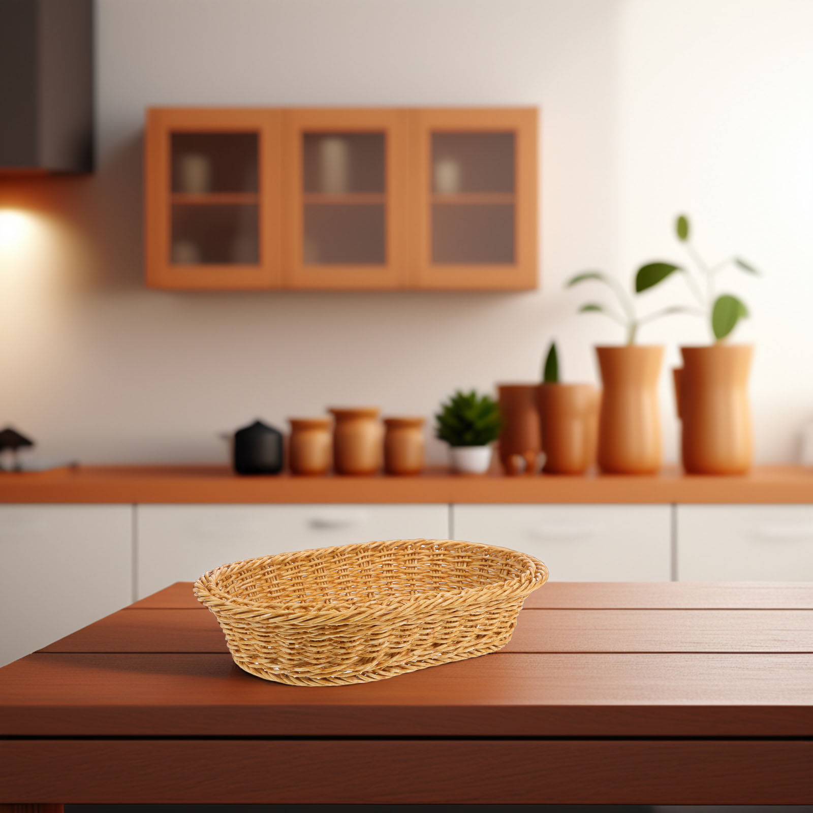 Plastic Woven Oval Bread Baske - Food Storage For Pantry のレビューと価格