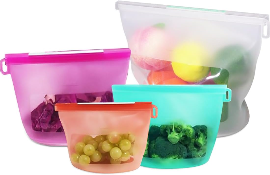 Reusable Silicone Food Storage - Food Storage Reusable Bags のレビューと価格