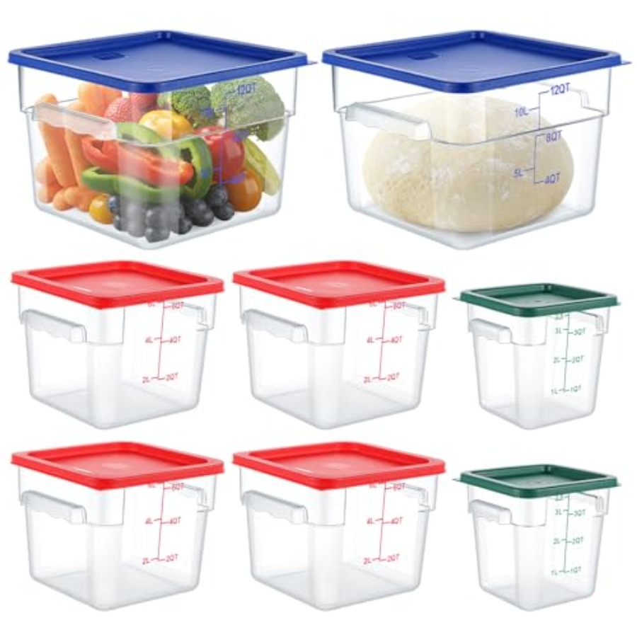 8 Set Square Food Storage Cont - Food Storage 4 Quart のレビューと価格