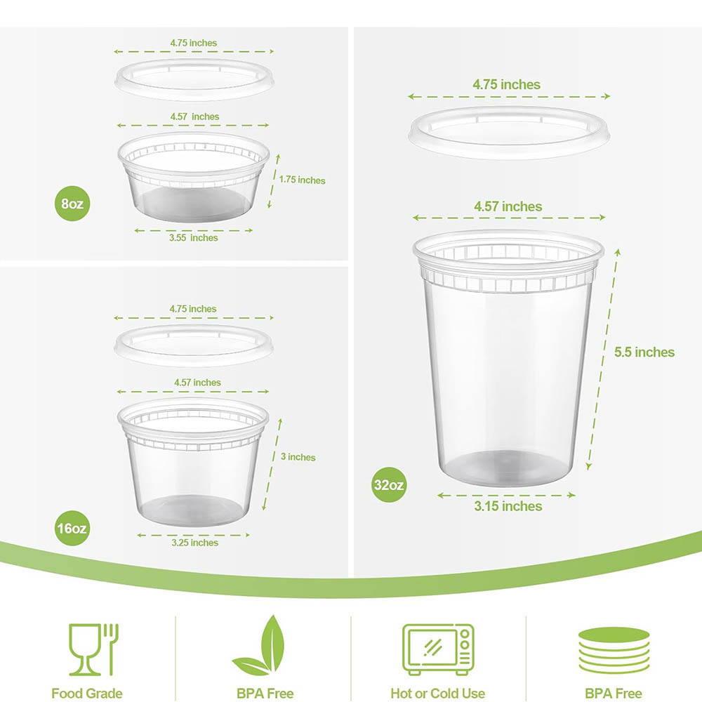 Plastic Deli Food Containers W - Food Storage Variety Pack のレビューと価格