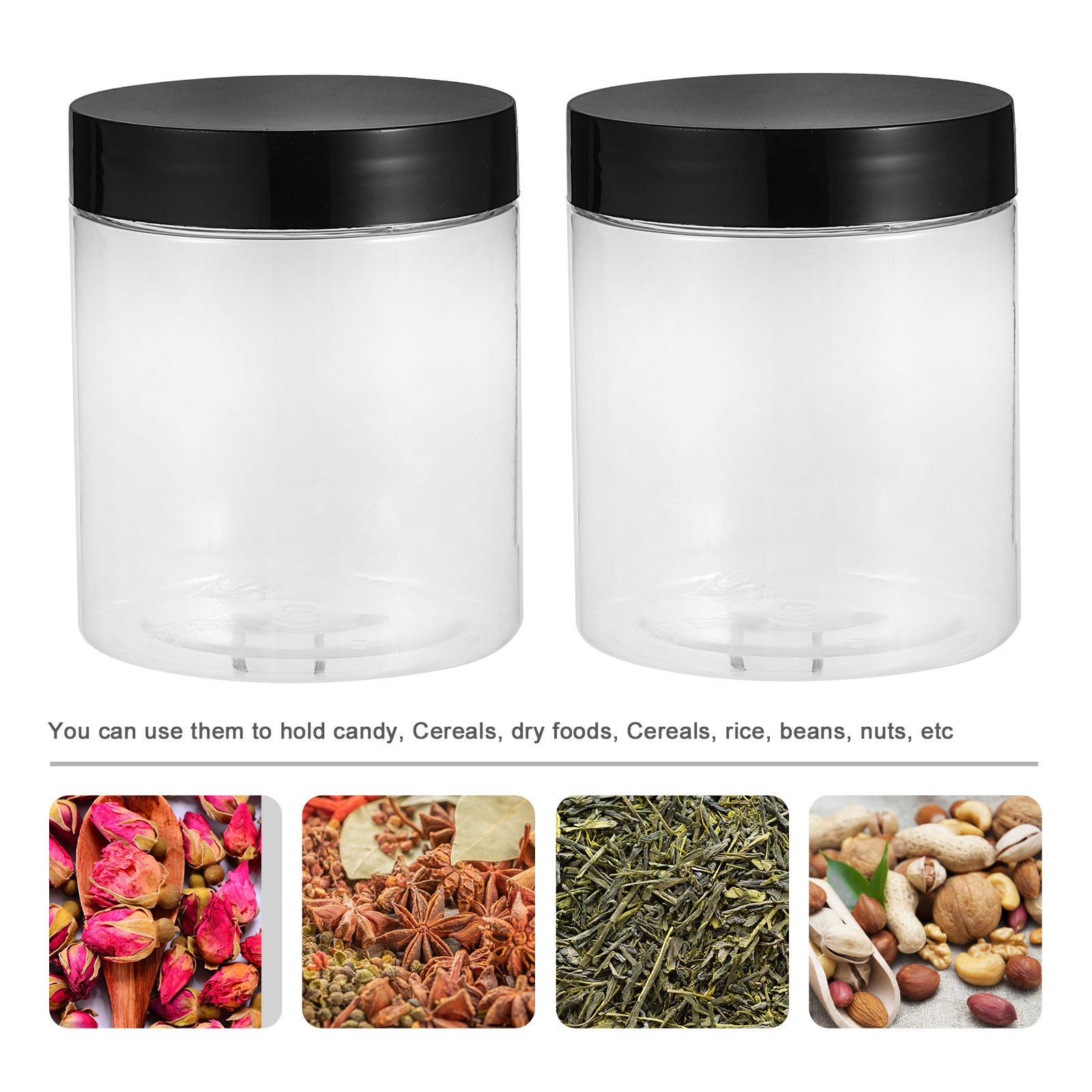 12Pcs Clear Plastic Storage Ja - Food Storage Home のレビューと価格