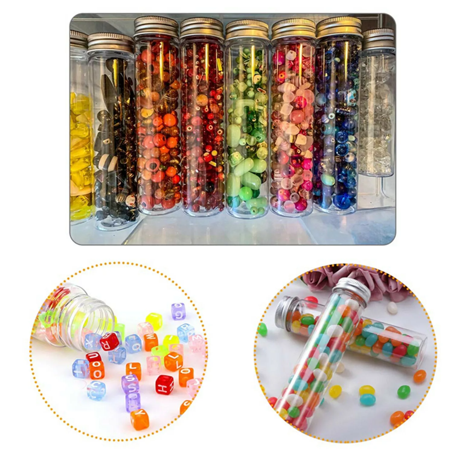 20PCS 50ML/100ML Clear Flat Pl - Food Storage Drums のレビューと価格