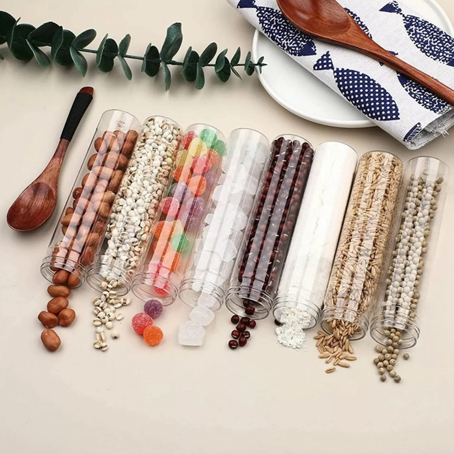 20PCS 50ML/100ML Clear Flat Pl - Food Storage Drums のレビューと価格
