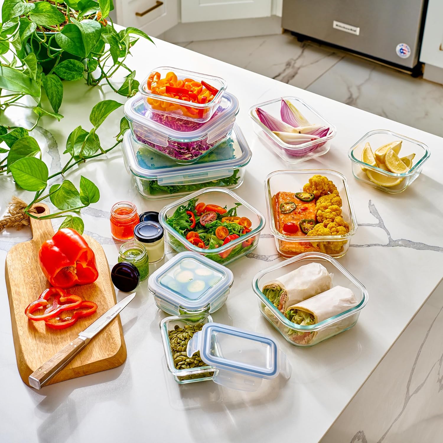 40pc Glass Food Storage Contai - Storage Food Prep のレビューと価格