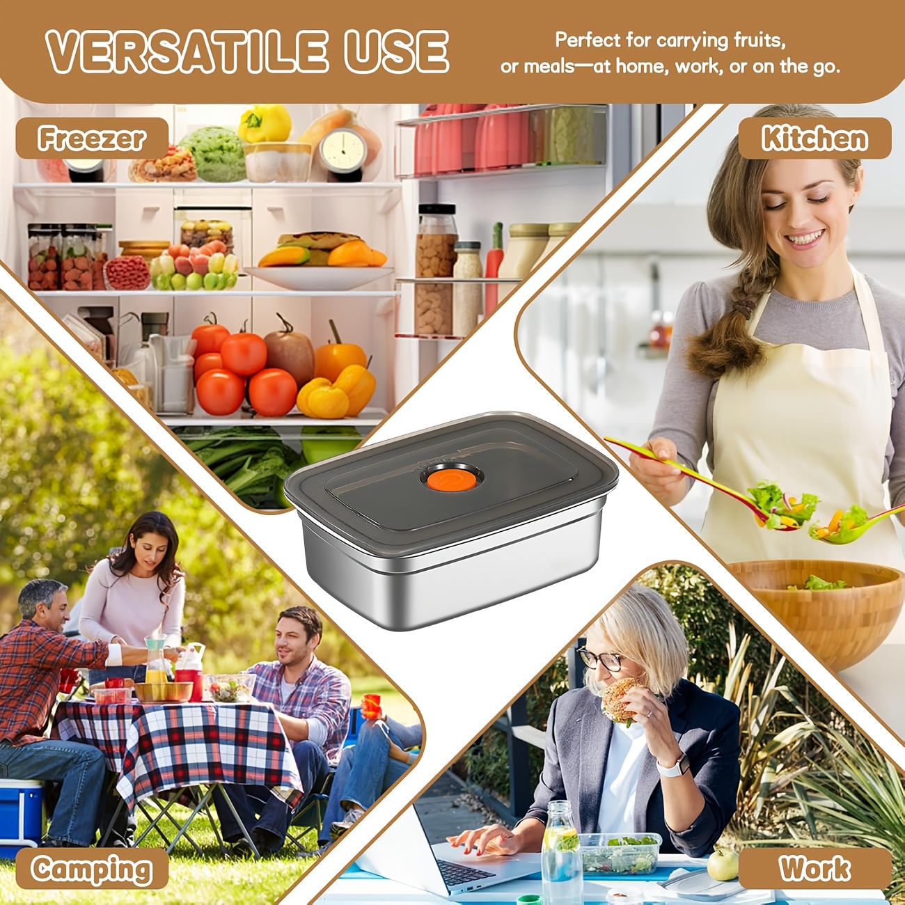 10-Piece Stainless Steel Food  - Food Storage Home のレビューと価格
