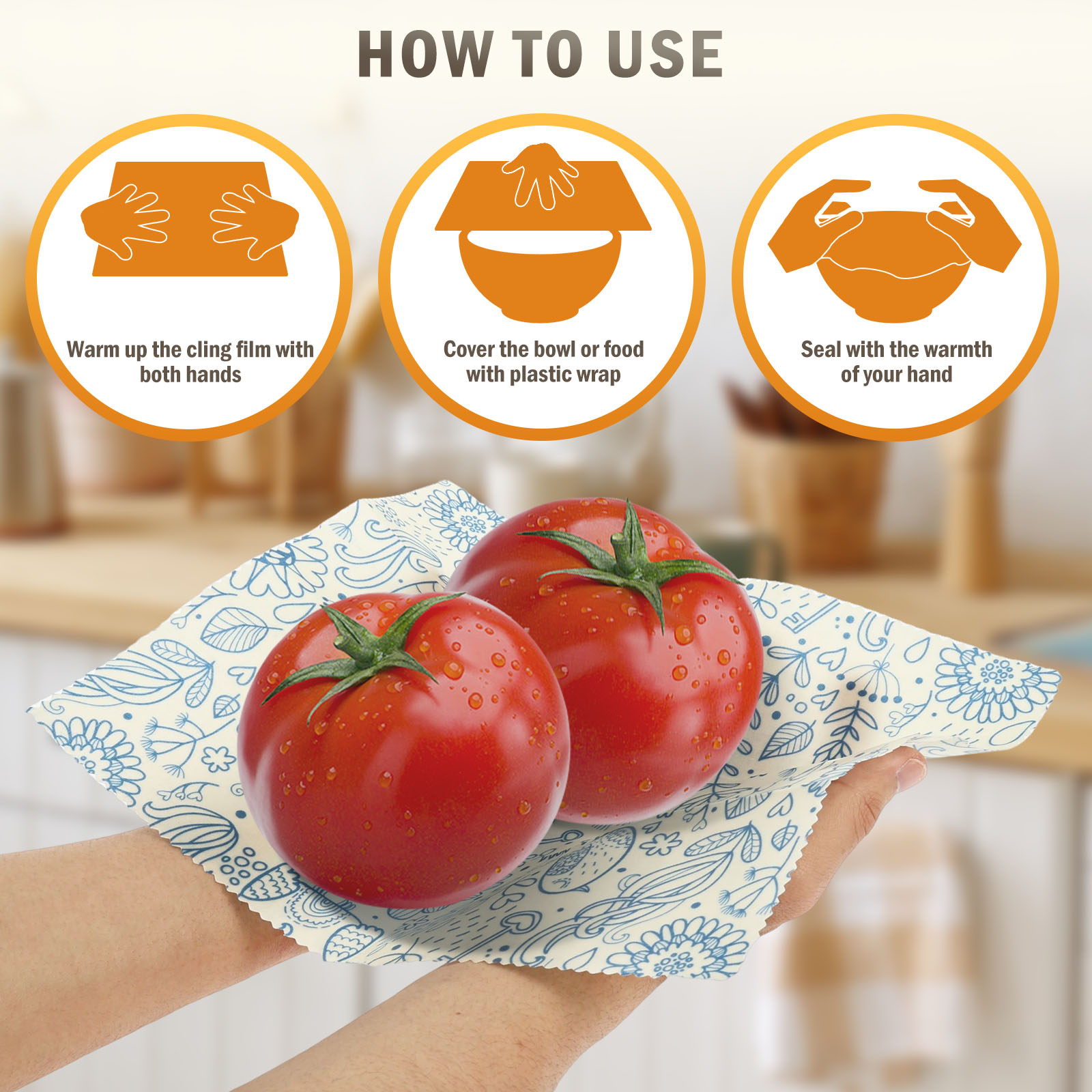 9 Pcs Organic Beeswax Wrap Reu - Beeswax Food Wrap のレビューと価格