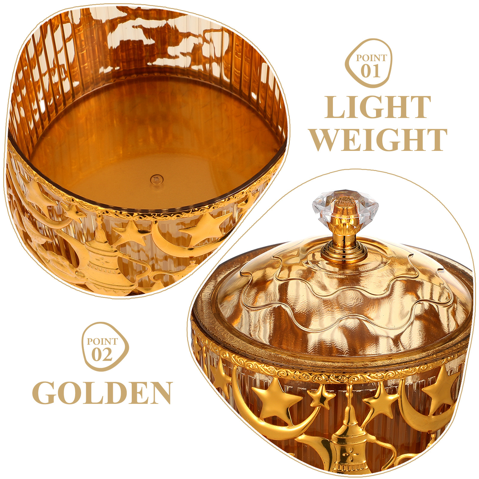Round Arabic Snack Tray with D - Food Storage Home のレビューと価格