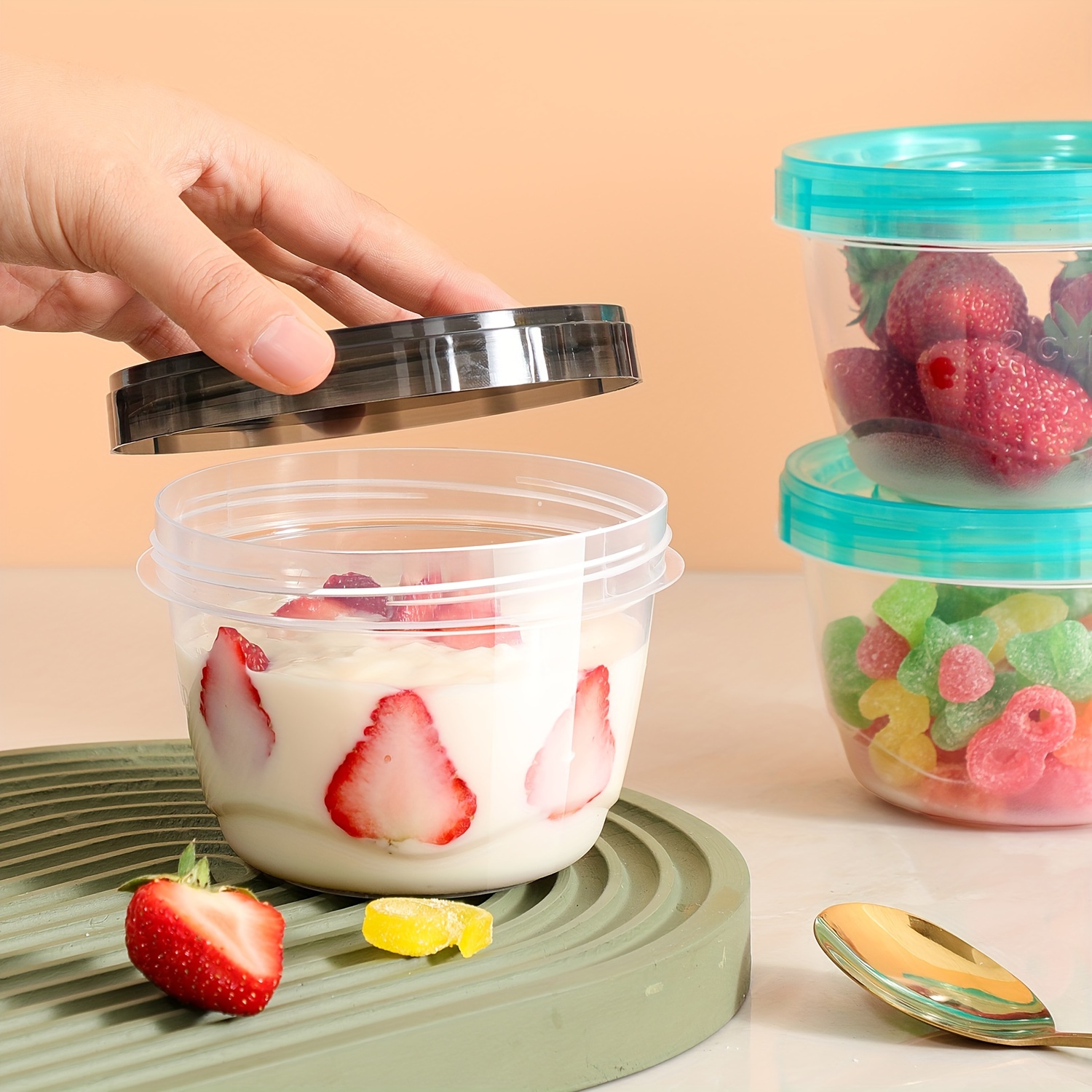 2 Transparent Sealed Food Stor - Food Storage For Room のレビューと価格