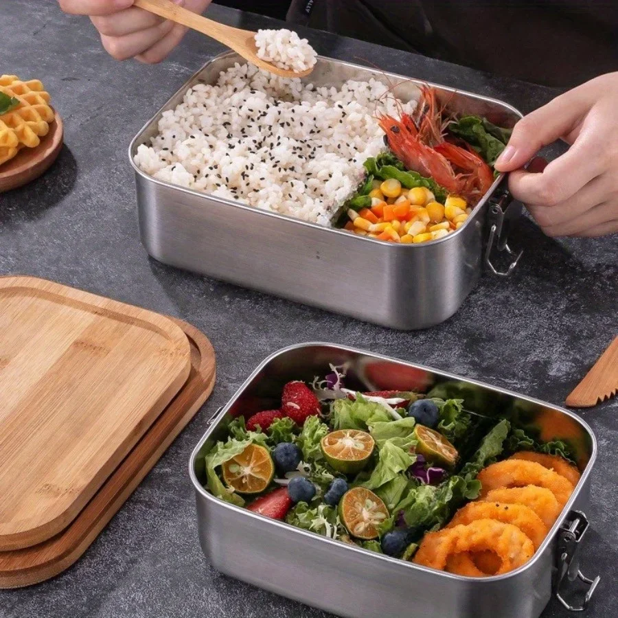 New 304 stainless steel bamboo - Food Storage Lunch Box のレビューと価格