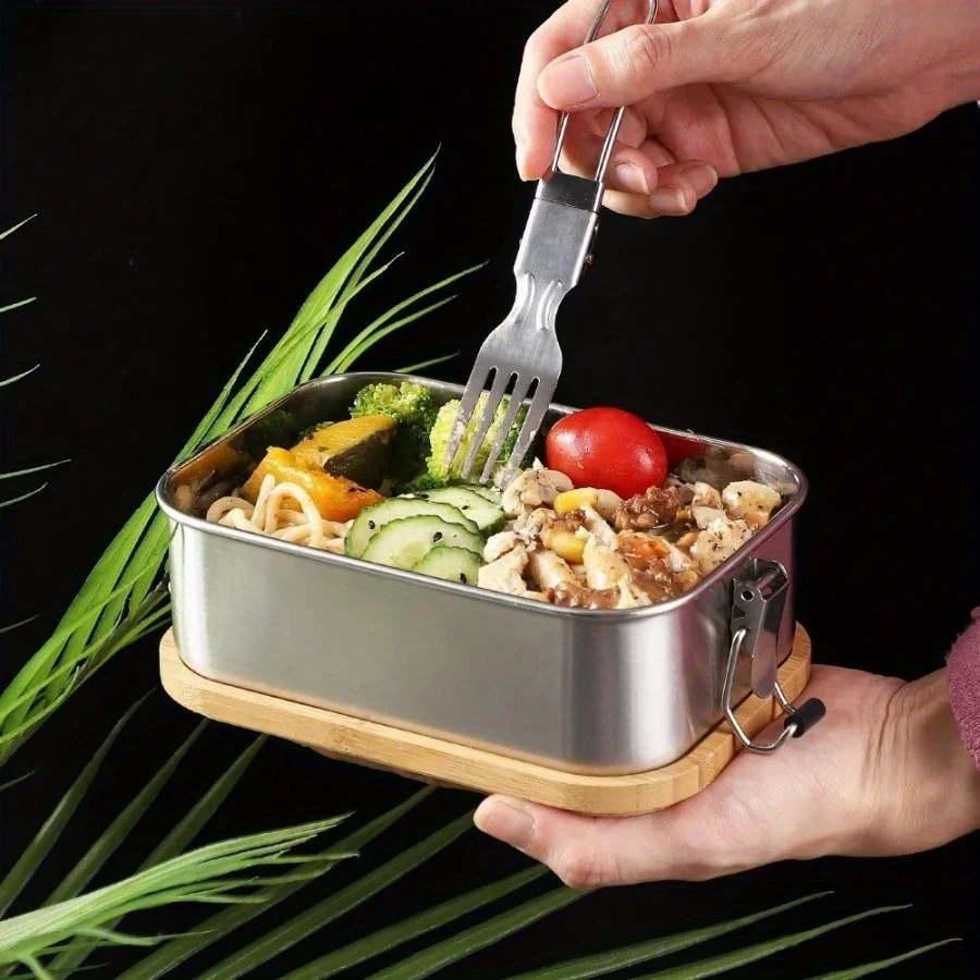 New 304 stainless steel bamboo - Food Storage Lunch Box のレビューと価格
