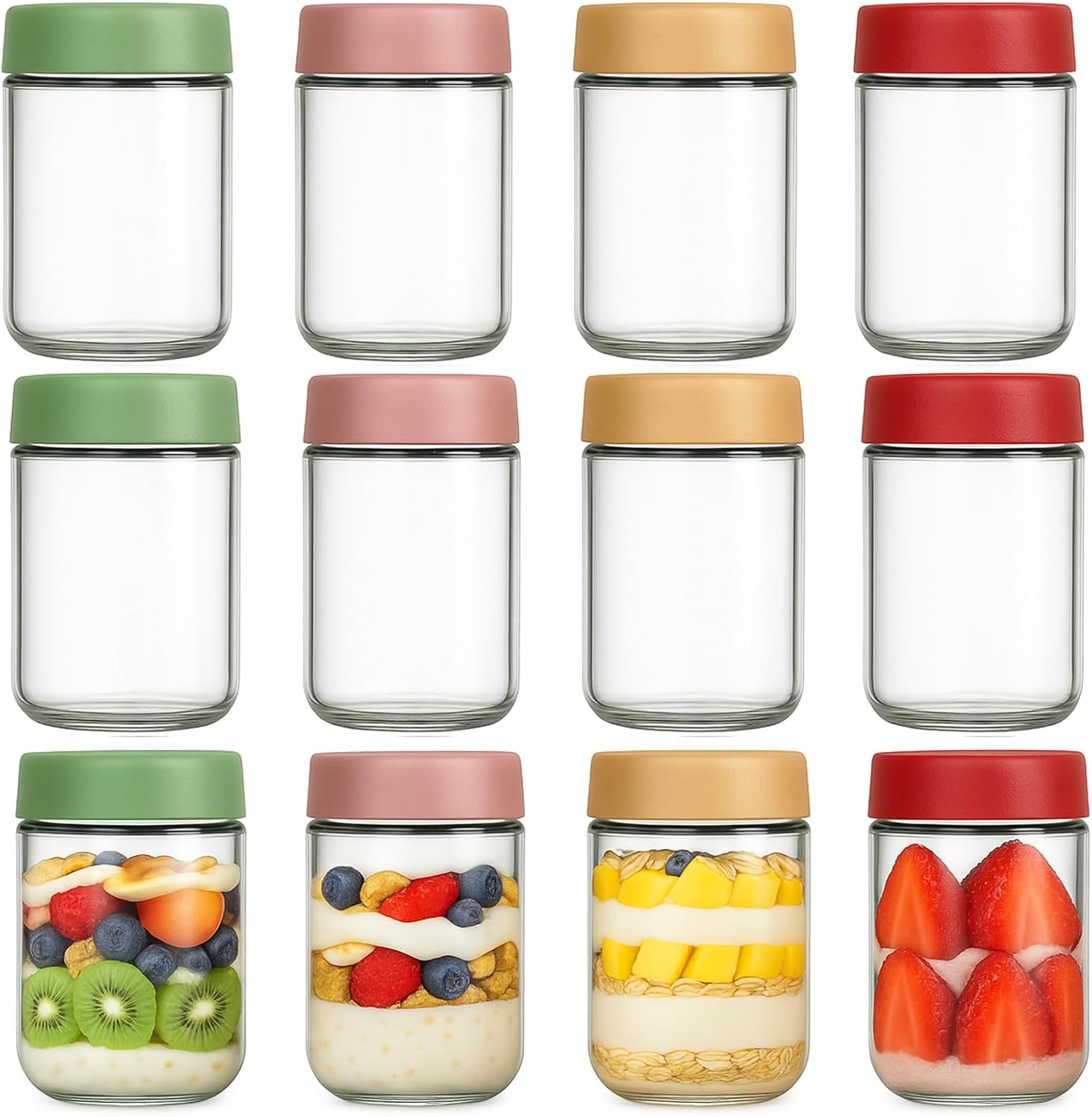 12 Pack Overnight Oats Contain - Food Storage With Lids のレビューと価格