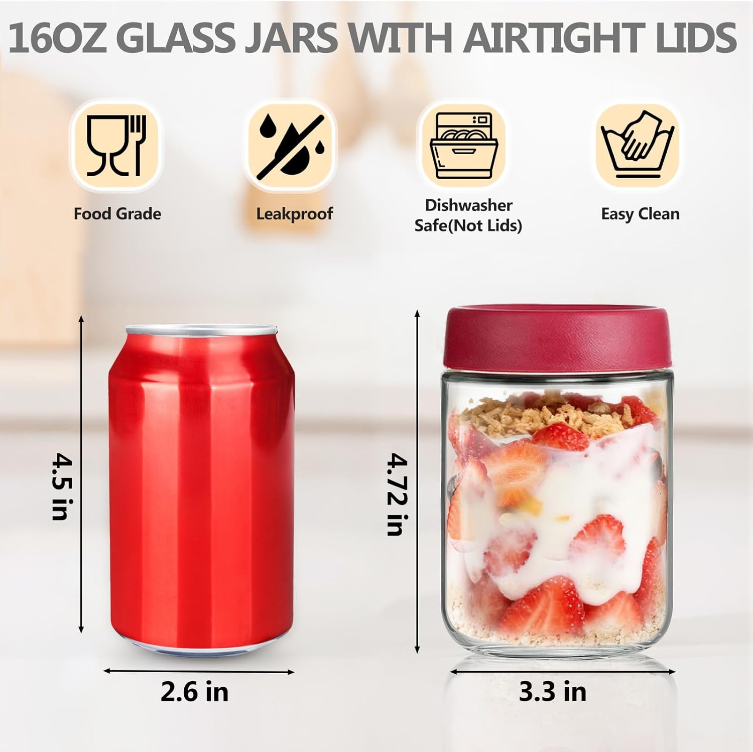 12 Pack Overnight Oats Contain - Food Storage With Lids のレビューと価格