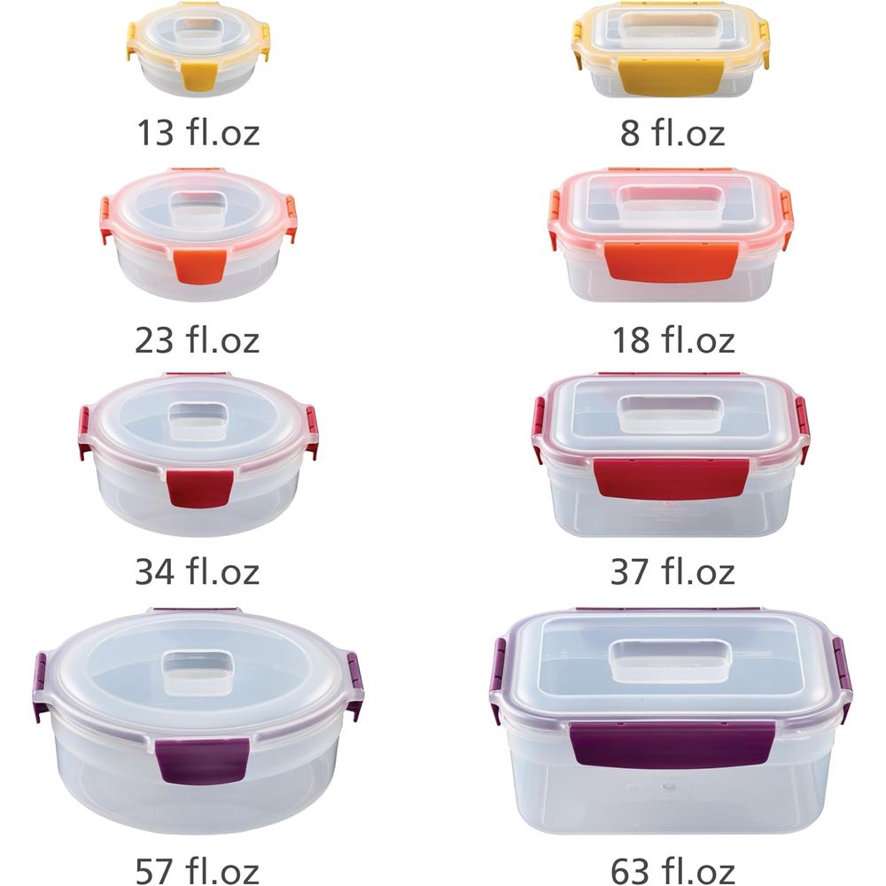 16-piece Plastic BPA Free Food - Food Storage With Lids のレビューと価格