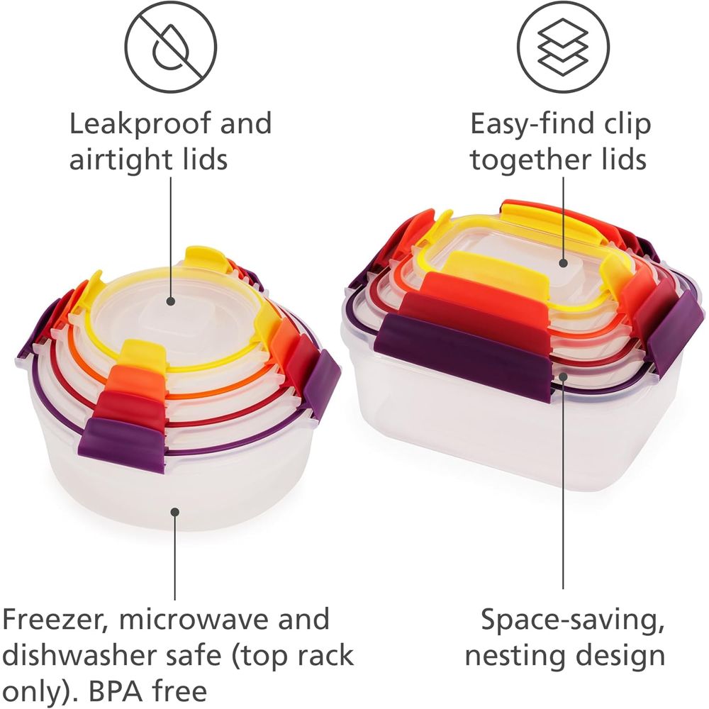 16-piece Plastic BPA Free Food - Food Storage With Lids のレビューと価格