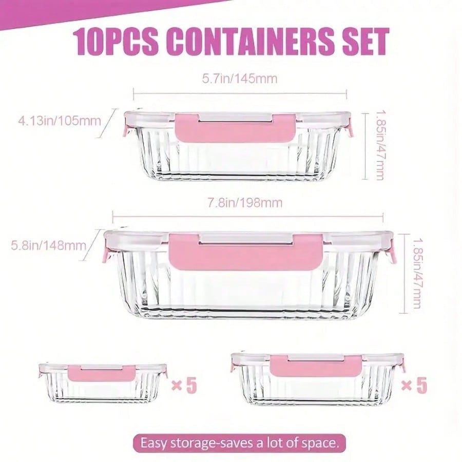 SHElN Glass Food Storage Conta - Food Storage With Lids のレビューと価格