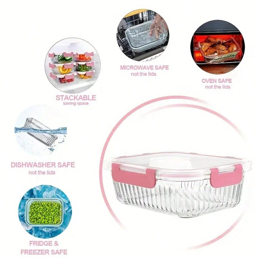 SHElN Glass Food Storage Conta - Food Storage With Lids のレビューと価格